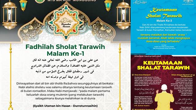 3 Keutamaan Shalat Tarawih