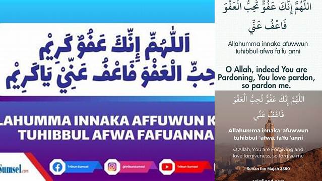 Panduan Doa "Allahumma Innaka AFuwwun Tarawih" Untuk Ibadah Tarawih