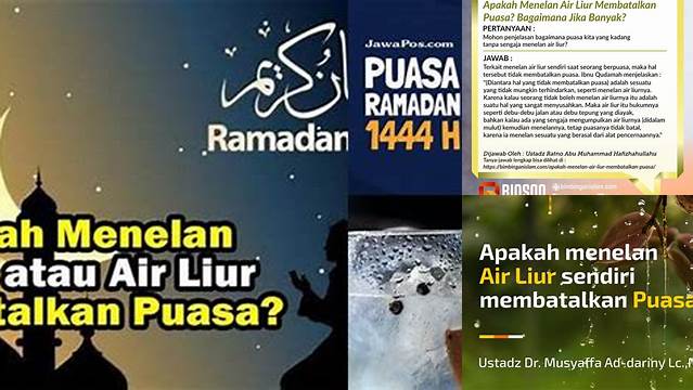 Apakah Menelan Air Liur Membatalkan Puasa