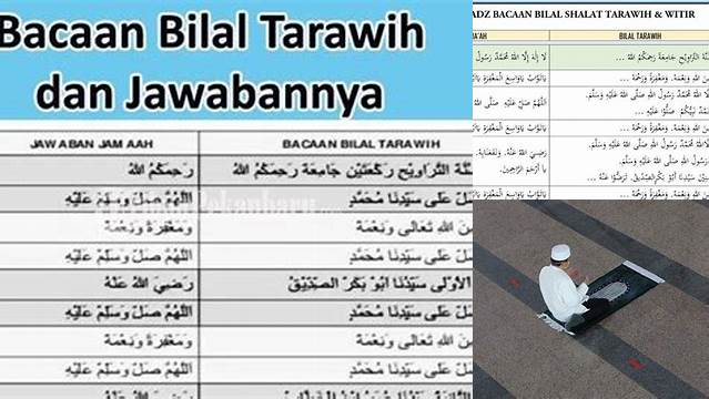 Bacaan Bilal Tarawih 11 Rakaat