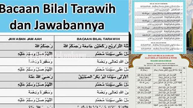 Bacaan Bilal Tarawih 8 Rakaat Pdf