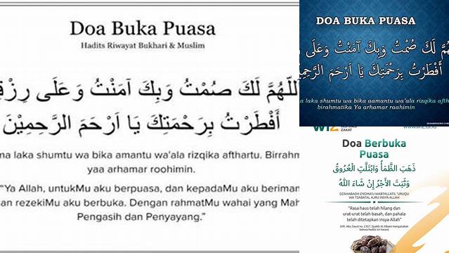 Bacaan Doa Berbuka Puasa
