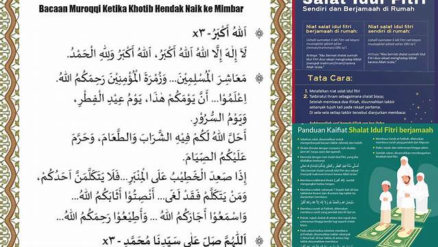 Bacaan Doa Sholat Idul Fitri