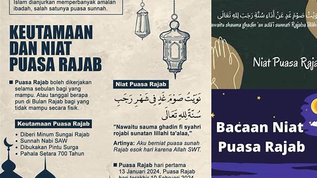 Bacaan Niat Puasa Rajab