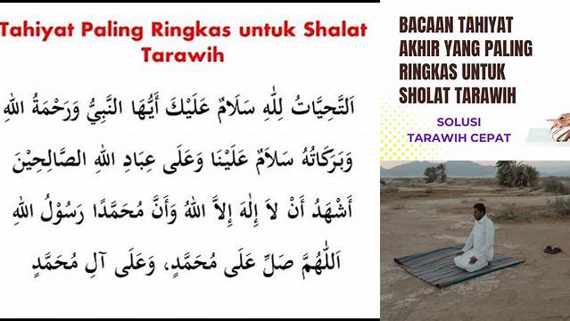 Panduan Lengkap Bacaan Tahiyat Akhir Sholat Tarawih