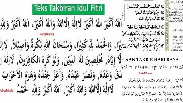 Bacaan Takbir Idul Fitri 7 Kali