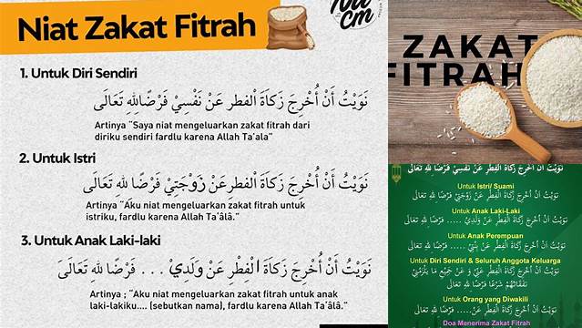 Cara Bacakan Niat Zakat Fitrah untuk Diri Sendiri yang Benar