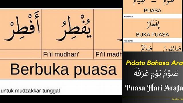 Bahasa Arab Puasa