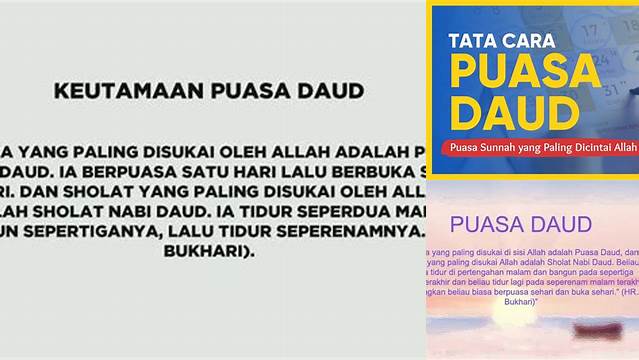 Cara Puasa Daud