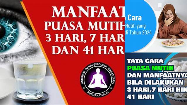 Cara Puasa Mutih