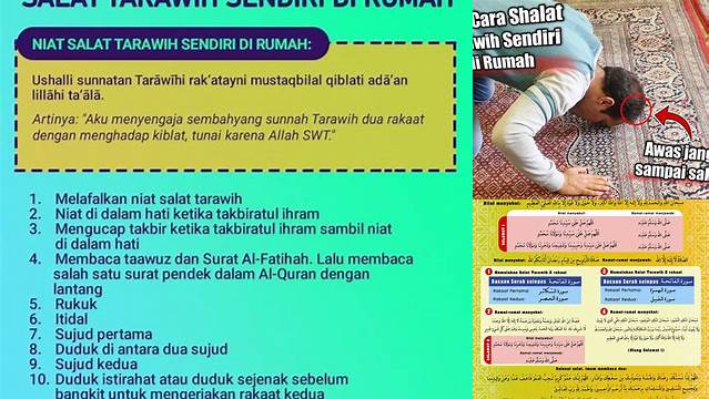 Panduan Cara Shalat Tarawih Sendiri di Rumah