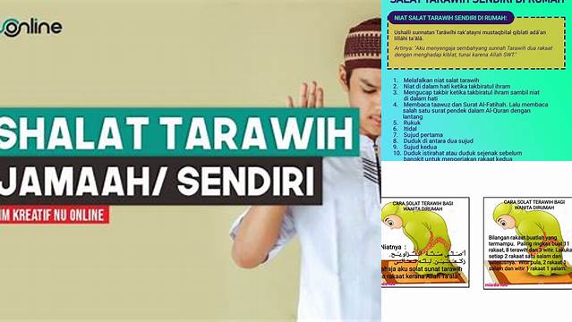 Panduan Lengkap: Cara Sholat Tarawih Sendiri di Rumah