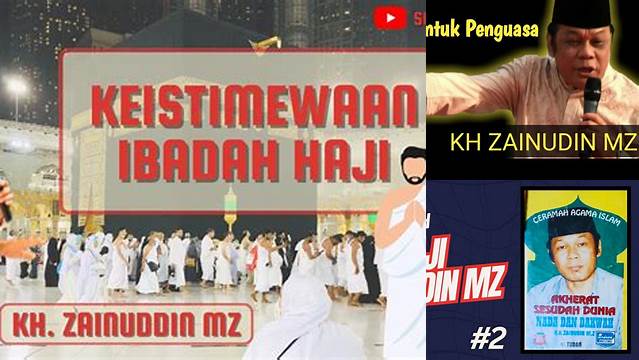 Nikmati Ceramah Mencerahkan dari K.H. Zainudin MZ untuk Ibadah Haji yang Makin Bermakna