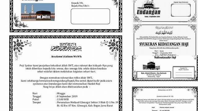 Panduan Membuat Undangan Syukuran Pulang Haji yang Berkesan