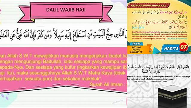 Tips Lengkap Dalil Seputar Umrah dan Haji