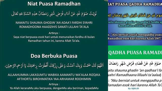 Doa Puasa Ganti Ramadhan