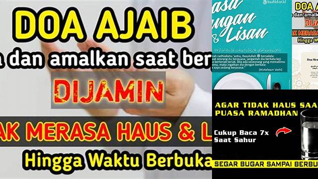 Doa Agar Tidak Haus Saat Puasa