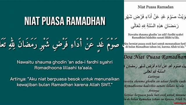 Doa Berpuasa Romadhon