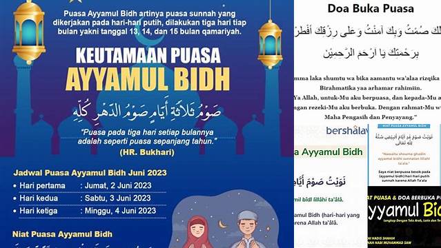 Doa Buka Puasa Ayyamul Bidh