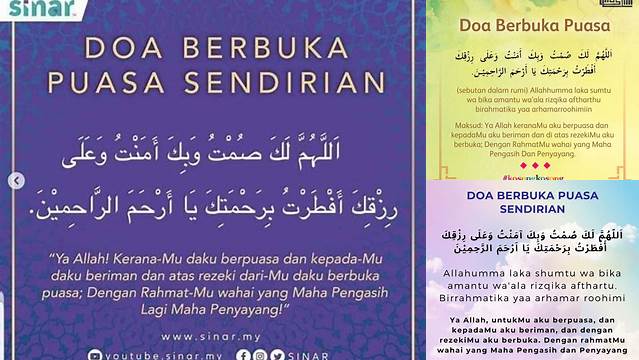 Doa Buka Puasa Ganti