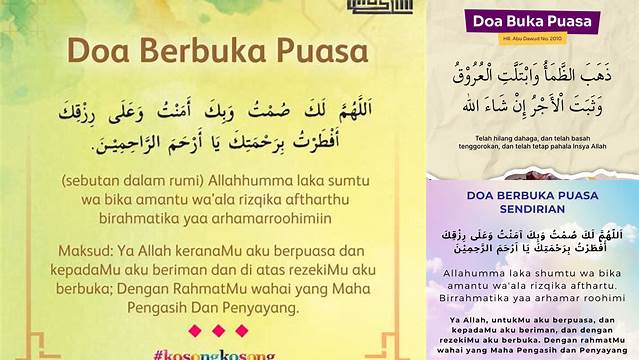 Doa Buka Puasa Qadha