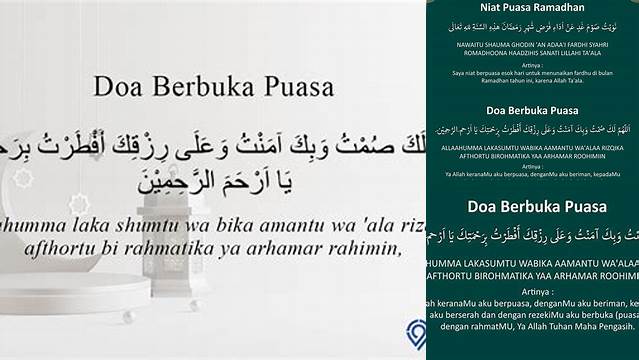 Doa Buka Puasa Ramadhan Dan Artinya