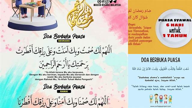 Doa Buka Puasa Syawal