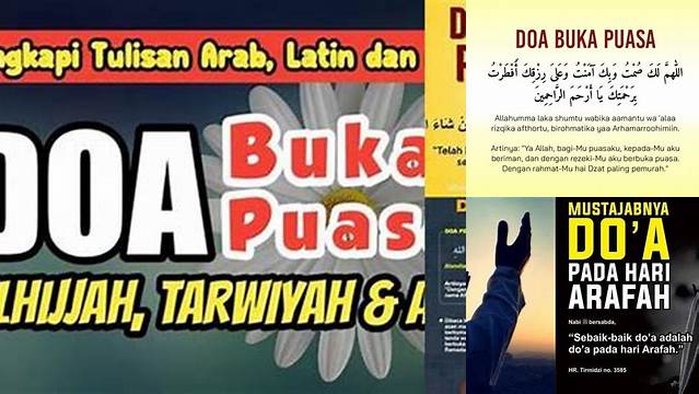 Doa Buka Puasa Tarwiyah Dan Arafah