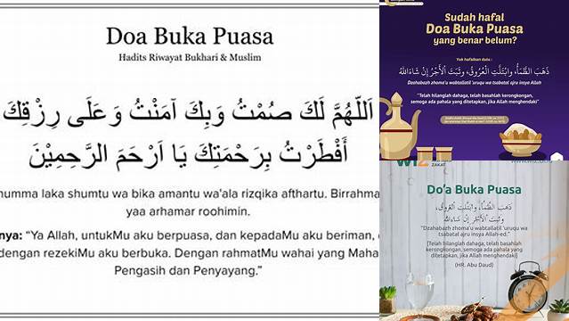 Doa Buka Puasa Yang Benar