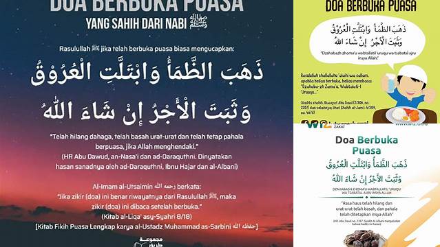 Doa Buka Puasa Yang Shahih