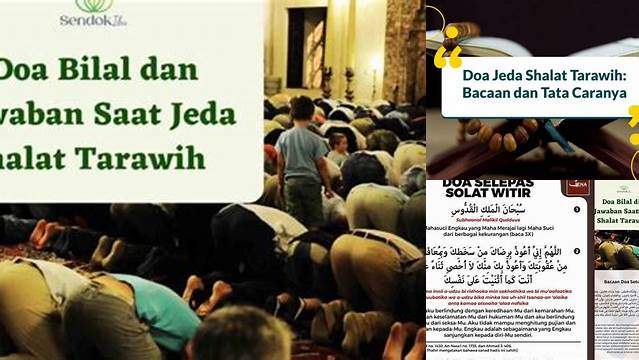 Doa Jeda Shalat Tarawih