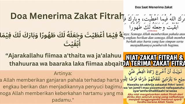 Cara Doa Menerima Zakat Fitrah yang Shahih