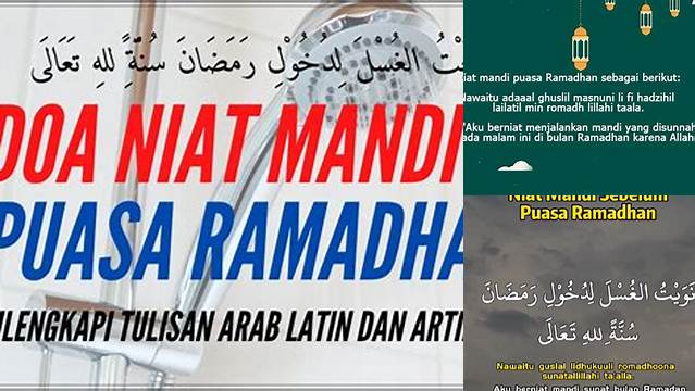 Doa Niat Mandi Puasa Ramadhan