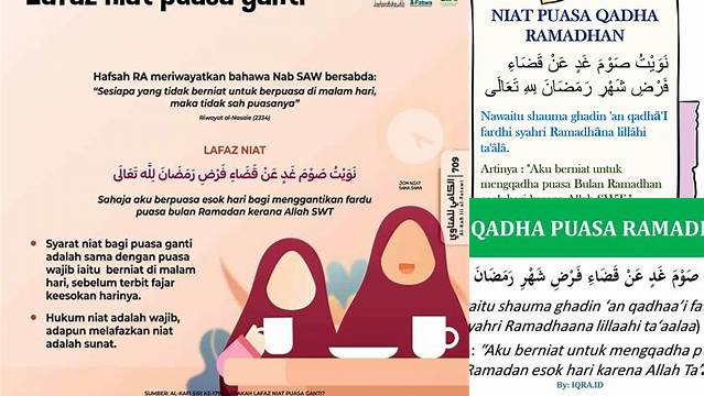 Doa Niat Puasa Ganti Ramadhan