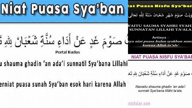 Doa Niat Puasa Nisfu Syaban