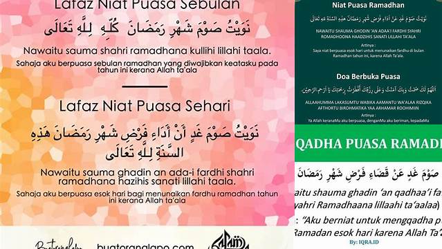 Doa Niat Puasa Qadha