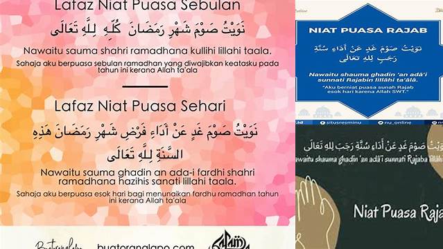 Doa Niat Puasa Rajab