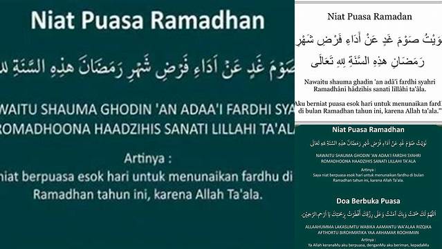 Doa Niat Puasa Ramadhan