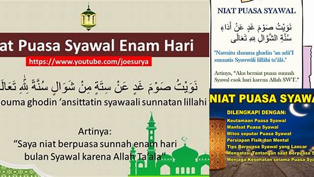 Doa Niat Puasa Syawal