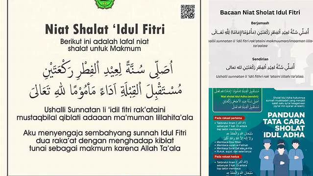 Doa Niat Sholat Idul Adha
