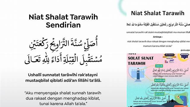 Doa Niat Tarawih