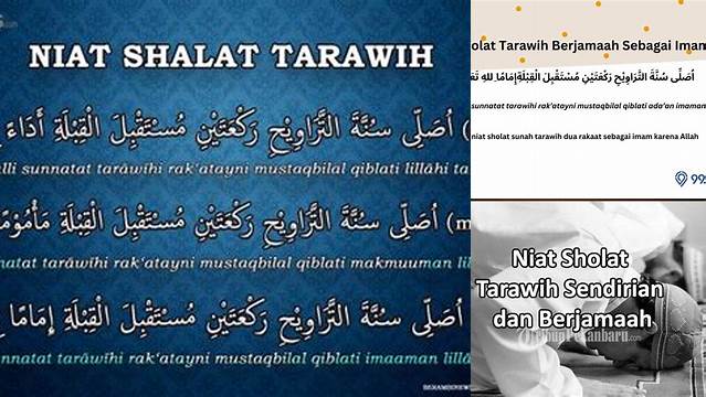 Panduan Doa Niat Tarawih Berjamaah: Sempurnakan Ibadah Tarawih Bersama