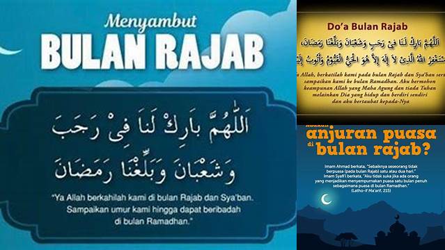 Doa Puasa Bulan Rajab