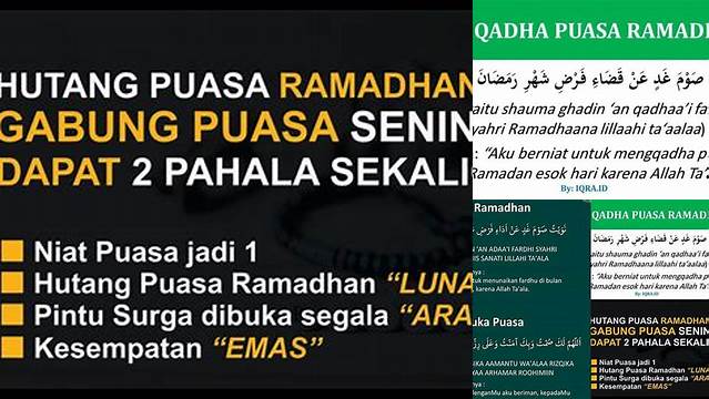 Doa Puasa Mengganti Puasa Ramadhan