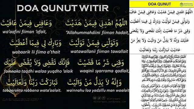 Doa Qunut Tarawih