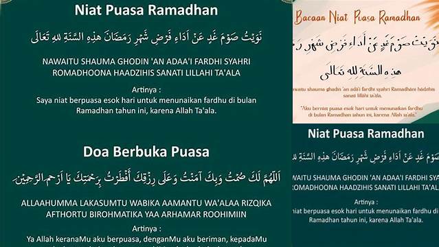 Doa Sahur Puasa Ramadhan