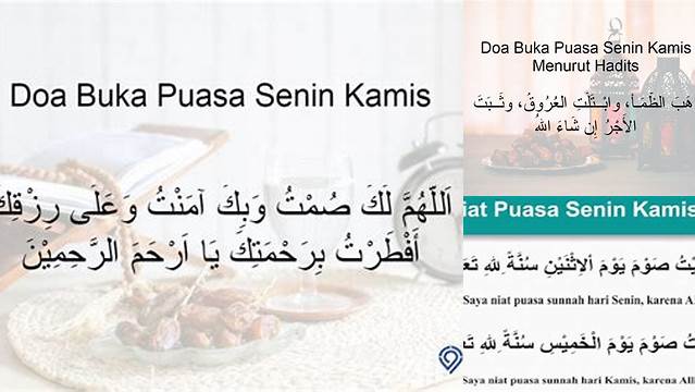 Doa Sahur Puasa Senin Kamis