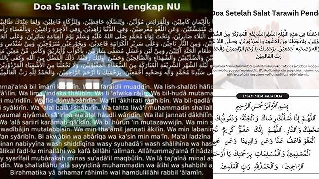 Tips Membaca Doa Sebelum Sholat Tarawih