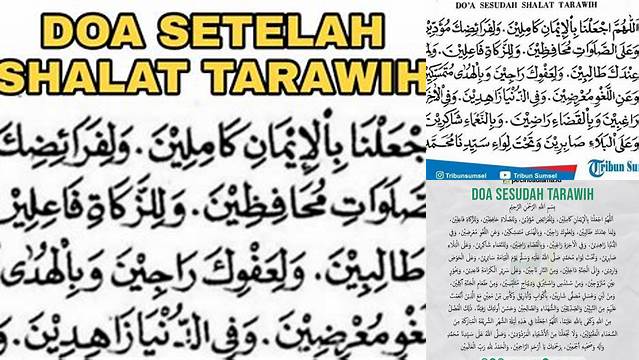 Doa Sesudah Shalat Tarawih: Panduan Lengkap