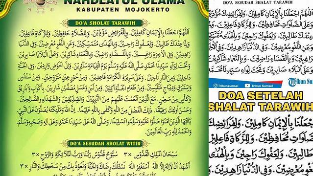 Doa Sesudah Tarawih Dan Witir